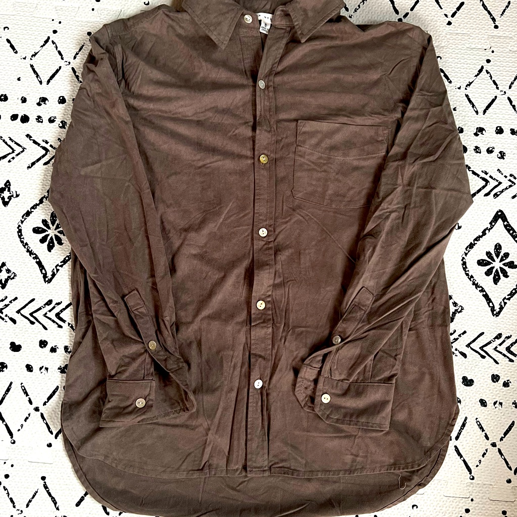 Max Studio Suede Button Down
